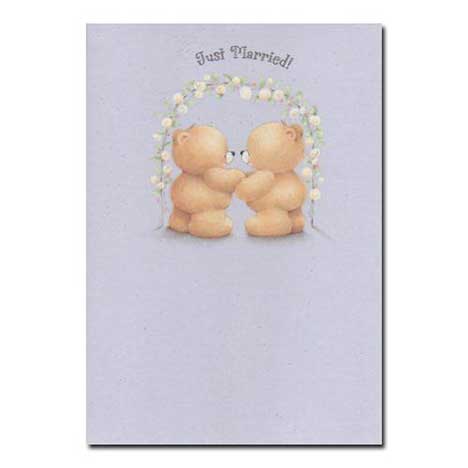 Just Married Forever Friends Wedding Card